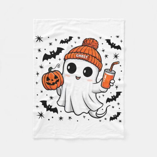 Schattige Ghost Halloween Kostuum Peuter Kinder Jo Fleece Deken (Voorkant)