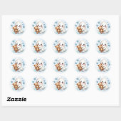 Schattige Ghost Halloween Themd Boys Baby shower Ronde Sticker (Vel)