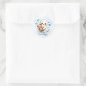Schattige Ghost Halloween Themd Boys Baby shower Ronde Sticker (Tas)