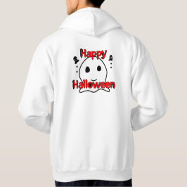 Schattige Ghost Happy Halloween Design Leuk en Spo Hoodie