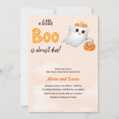 Schattige Ghost Herfst Halloween Baby shower Kaart (Voorkant)