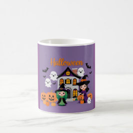 Schattige Ghost House Decor voor Halloween Koffiemok