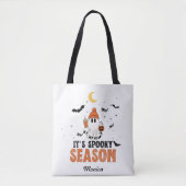 Schattige Ghost It's' Spooky Season aangekondigd Tote Bag (Voorkant)