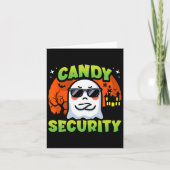 Schattige Ghost Kinder Halloween - Snoep Security  Kaart (Voorkant)