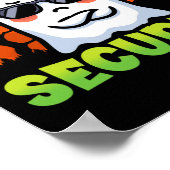 Schattige Ghost Kinder Halloween - Snoep Security Poster (Hoek)