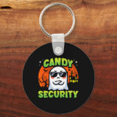 Schattige Ghost Kinder Halloween - Snoep Security Sleutelhanger (Voorkant)