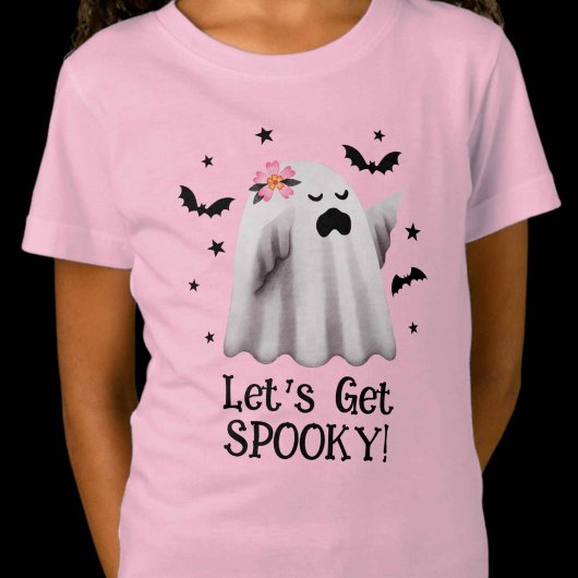 Schattige Ghost Let's Get Spooky Halloween T-shirt