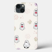 Schattige Ghost Love Pattern – Pastel Bloemen Hall Case-Mate iPhone Case (Achterkant)