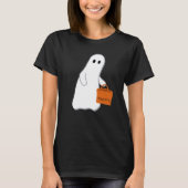 Schattige Ghost met Treat Bag T-shirt (Voorkant)