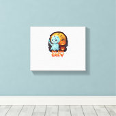 Schattige Ghost Nurse - Boo Boo Crew Halloween Fun Canvas Afdruk (Insitu (Houten vloer))