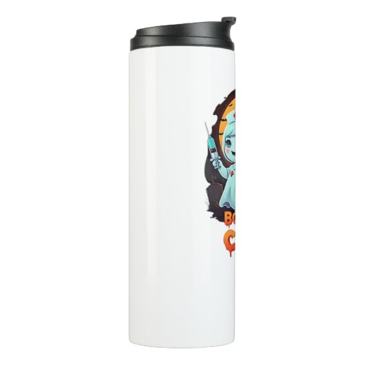 Schattige Ghost Nurse - Boo Boo Crew Halloween Fun Thermosbeker (Gedraaid links)