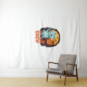 Schattige Ghost Nurse - Boo Boo Crew Halloween Fun Wandkleed (In Situ (horizontaal))