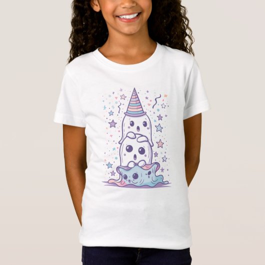 Schattige Ghost Party Halloween T-shirt (Voorkant)