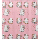 Schattige Ghost Pink Douchegordijn (Voorkant)