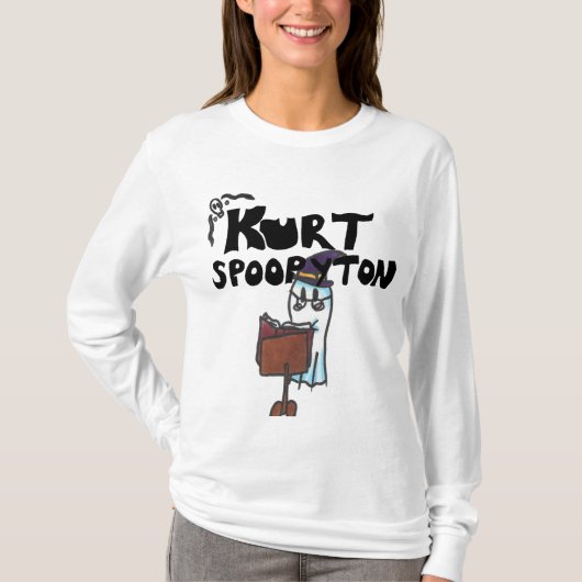 Schattige Ghost Schattige Spoopyton Book Wizard T-shirt (Voorkant)