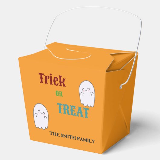 Schattige Ghost Trick or treat Halloween Bedankdoosjes (Voorkant)