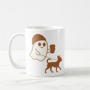 Schattige Ghost Walking Chihuahua Koffiemok