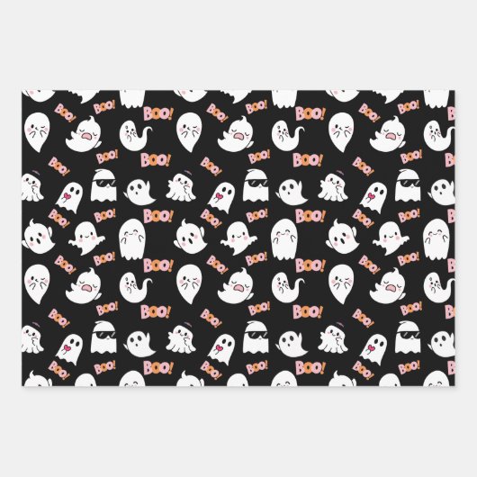 Schattige Ghost Wrapping Paper (Voorkant)