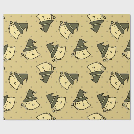 Schattige Ghost Wrapping Paper Cadeaupapier (Vlak)