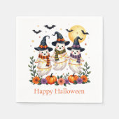 Schattige Ghosts Flowers Pompoenen Vleermuizen Hal Servet (Voorkant)