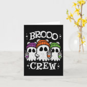 Schattige Ghosts Ice Coffee - Halloween Ghost Coff Kaart (Gele Bloem)