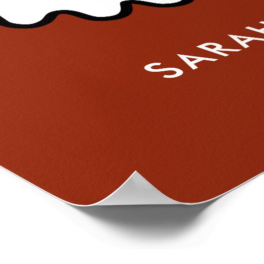 Schattige Ghosts Twins Baby shower Boeken & Gesche Poster (Hoek)