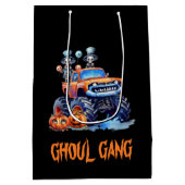 Schattige Ghoul Gang Skeletten Spooky Truck Hallow Medium Cadeauzakje (Achterkant)