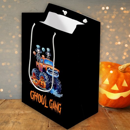 Schattige Ghoul Gang Skeletten Spooky Truck Hallow Medium Cadeauzakje