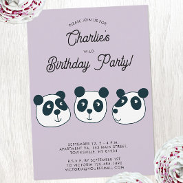 Schattige Giant Panda Beer Verjaardagsfeest Kaart