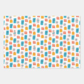 Schattige Gift Crown Hip Hip Hooray Inpakpapier Vel (Voorkant 2)