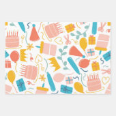Schattige Gift Crown Hip Hip Hooray Inpakpapier Vel (Voorkant)