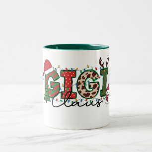 Schattige Gigi Claus Tweekleurige Koffiemok