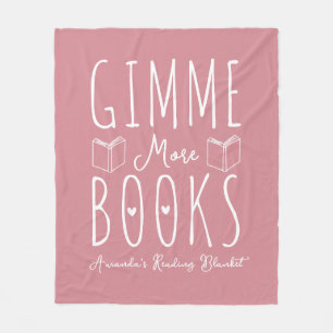 Schattige Gimme Meer Boeken Dusty Pink Custom Fleece Deken