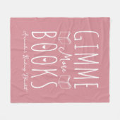 Schattige Gimme Meer Boeken Dusty Pink Custom Fleece Deken (Voorkant (Horizontaal))
