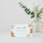 Schattige Gingerbread Cookie Baby shower Luier Raf Informatiekaartje (Staand voorkant)