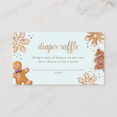 Schattige Gingerbread Cookie Baby shower Luier Raf Informatiekaartje (Voorkant)