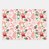 Schattige Gingerbread Cookie Christmas Baby shower Inpakpapier Vel (Voorkant)