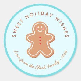 Schattige Gingerbread Holiday Gift Label Sticker