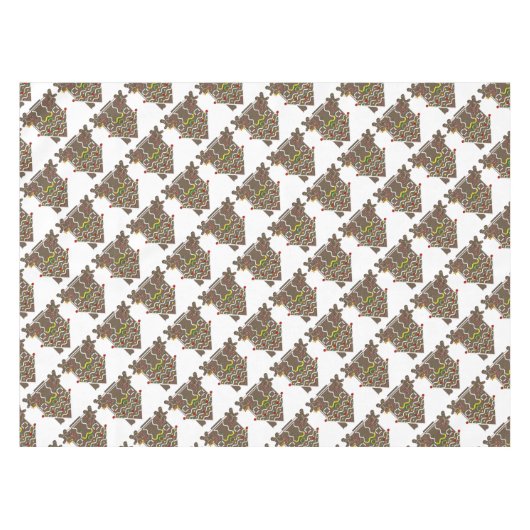 Schattige Gingerbread House Cookies Tafelkleed (Voorkant (Horizontaal))