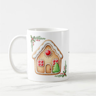 Schattige Gingerbread House Custom Gift Christmas  Koffiemok