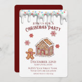 Schattige Gingerbread House Kerstfeest Kaart (Voorkant / Achterkant)