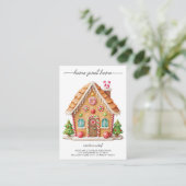 Schattige Gingerbread House Nieuw Adres Vakantie V Informatiekaartje (Staand voorkant)