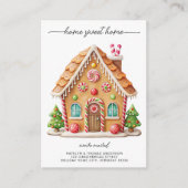 Schattige Gingerbread House Nieuw Adres Vakantie V Informatiekaartje (Voorkant)