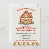 Schattige Gingerbread House Verjaardag versieren Kaart (Voorkant)