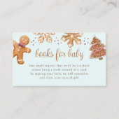 Schattige Gingerbread Man Baby shower Boeken voor  Informatiekaartje (Voorkant)