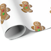 Schattige Gingerbread Man Cookie Wrapping Paper. Cadeaupapier (Rol Hoek)