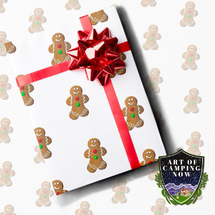 Schattige Gingerbread Man Cookie Wrapping Paper. Cadeaupapier