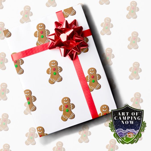 Schattige Gingerbread Man Cookie Wrapping Paper. Cadeaupapier