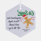 Schattige Gingerbread Man Ornament - Custom Holida (Achterkant)