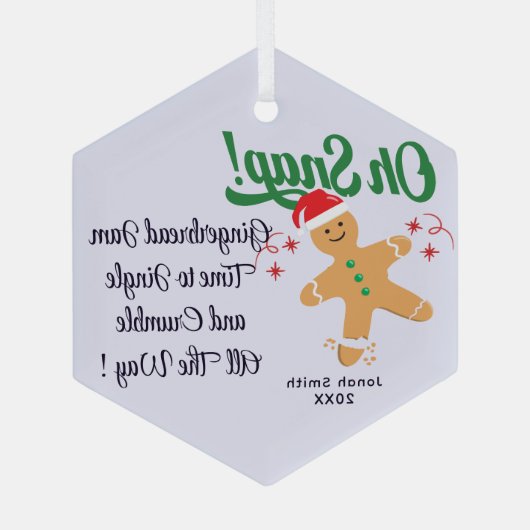 Schattige Gingerbread Man Ornament - Custom Holida (Achterkant)